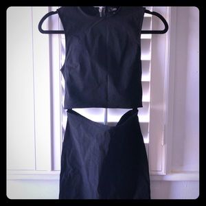 Black cutout mini dress